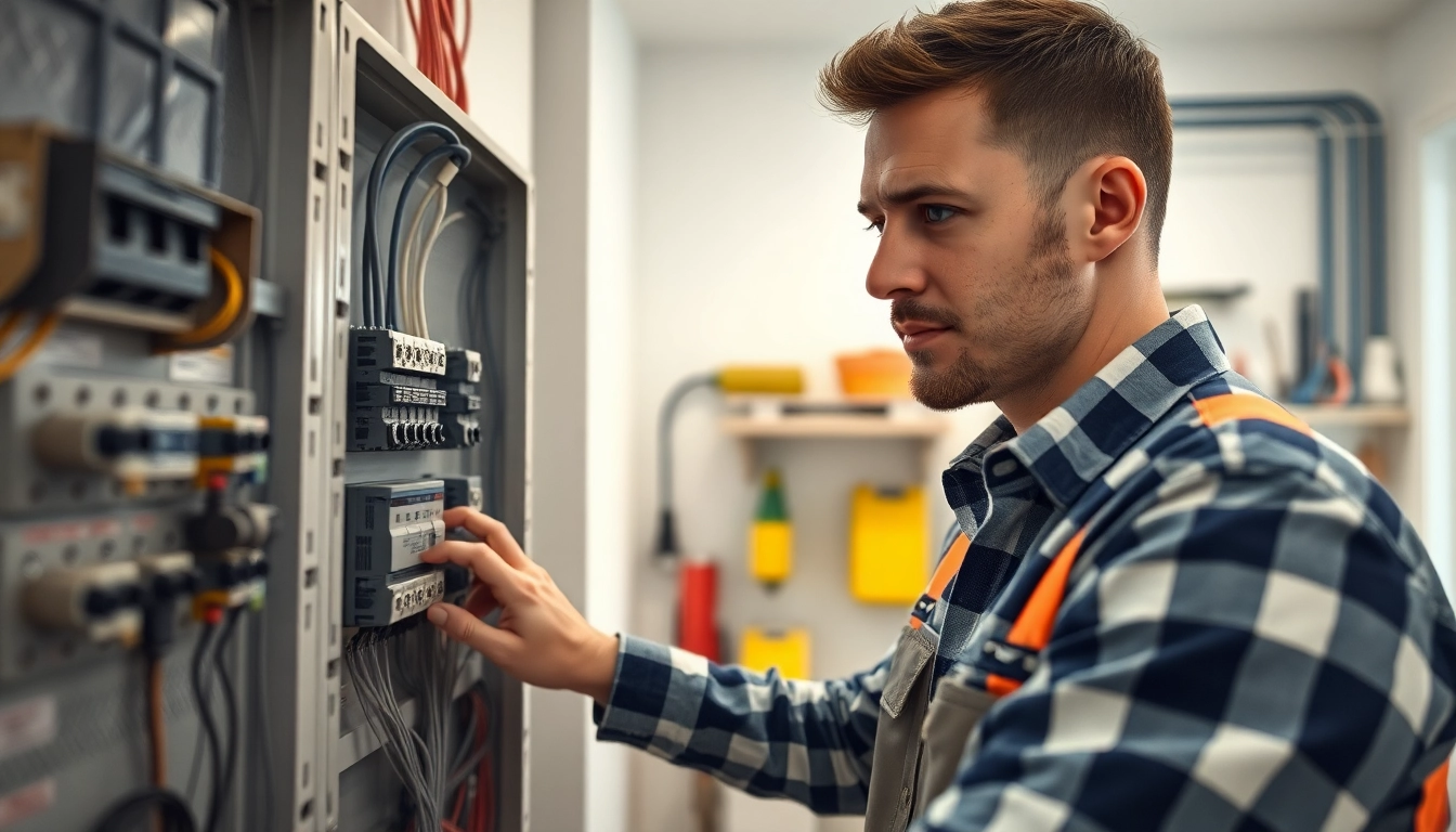 Inspecting an Electrical Panel Upgrade with a technician focusing on modern upgrades and elements.