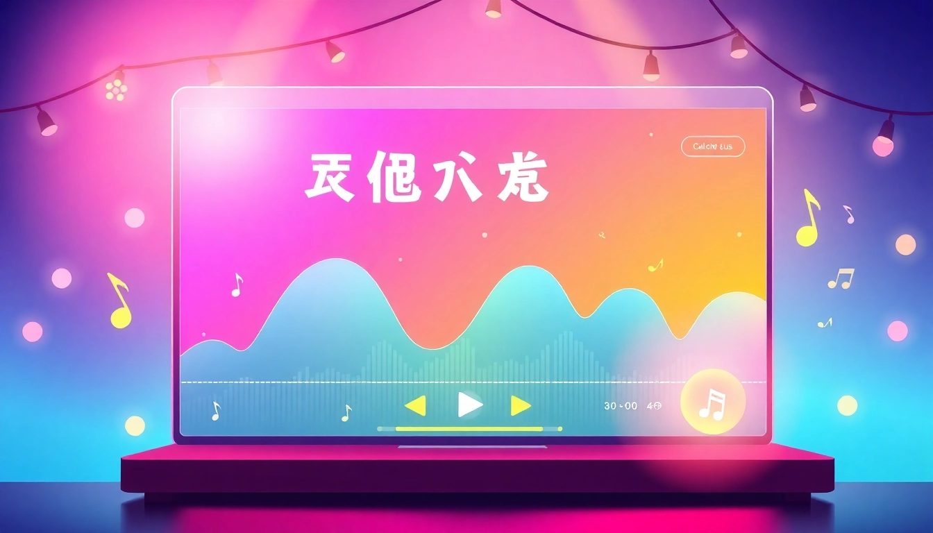 Engage with 汽水音乐网页版, featuring a colorful music interface filled with dynamic sound waves and notes.