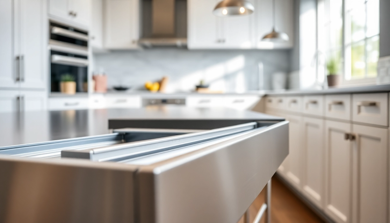 Showcase of a Metal Drawer System demonstrating functionality and style in a contemporary kitchen.