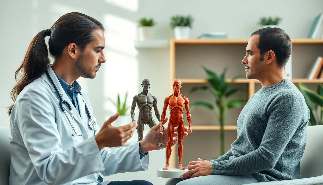 Engaging discussion on Peptide Therapy between a healthcare expert and a patient in a professional setting.