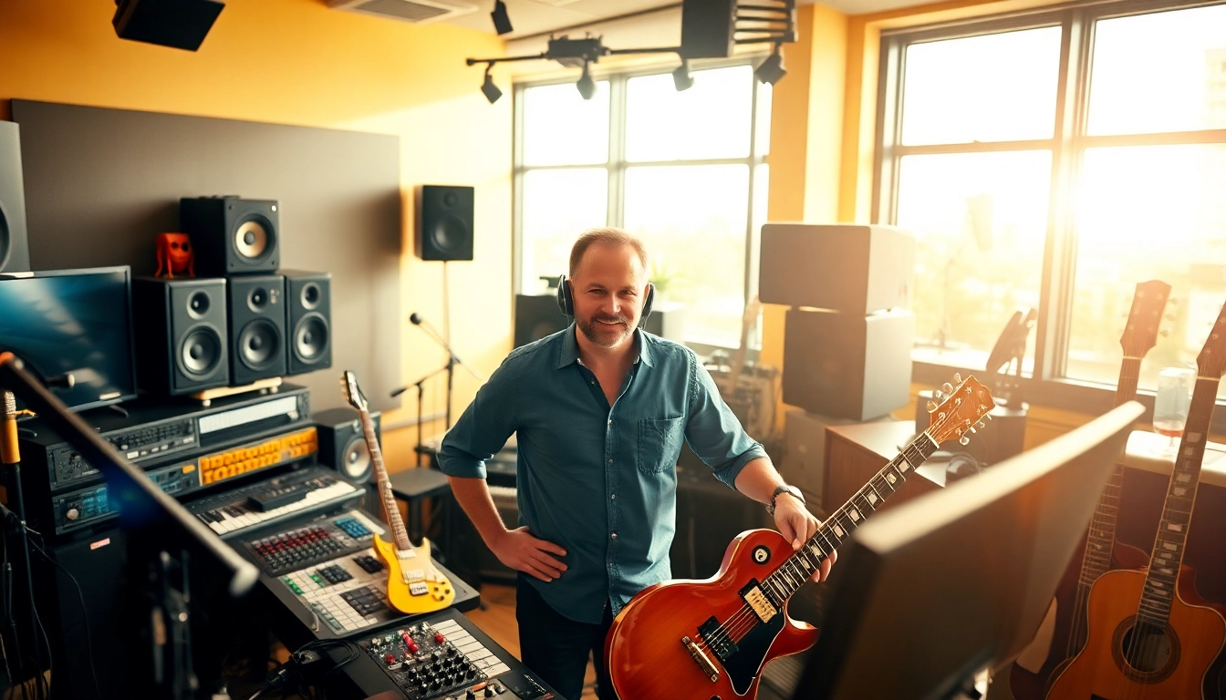 Pioneering music pitching strategies in a vibrant studio environment