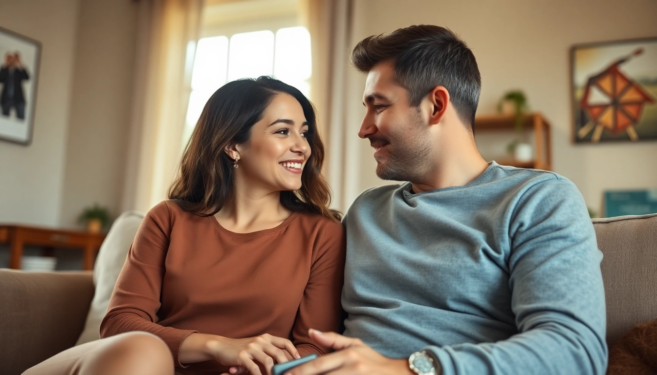 Couple communicating openly in a cozy setting, illustrating effective communication in relationships.