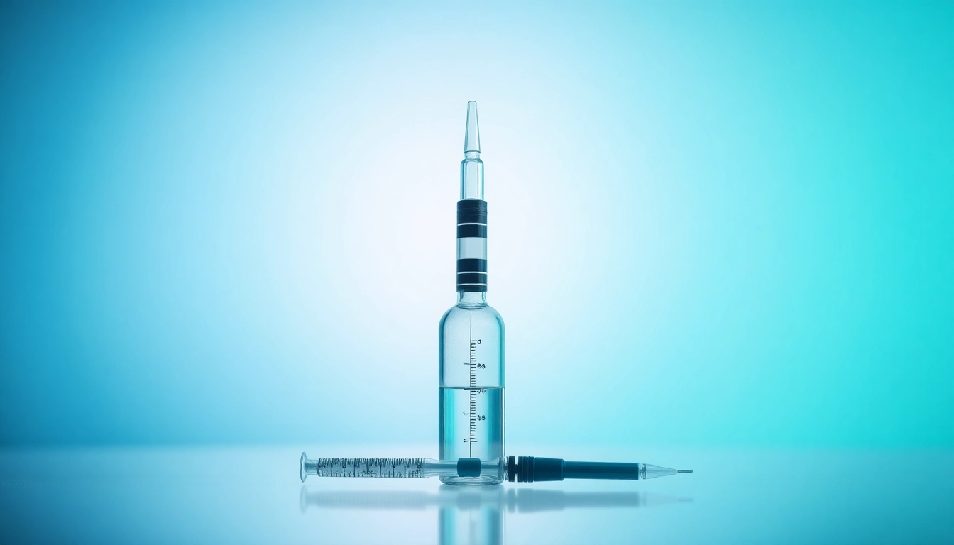 Demonstration of Injectable Weight Loss treatment with a syringe and ampoule in a professional setting.