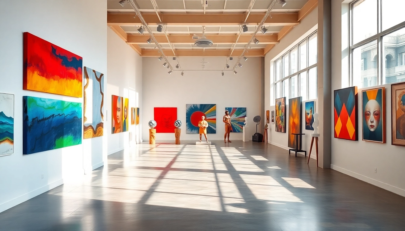 Visit in lieu gallery, showcasing vibrant contemporary art in a welcoming space.