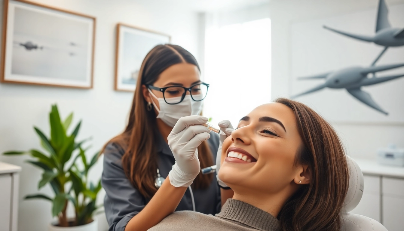 Sculptra filler treatment showcased with a professional dermatology setting, highlighting patient comfort.