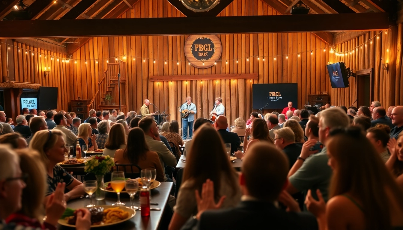 Experience the vibrant atmosphere of the firelight barn dinner theater with lively performances and delicious food.