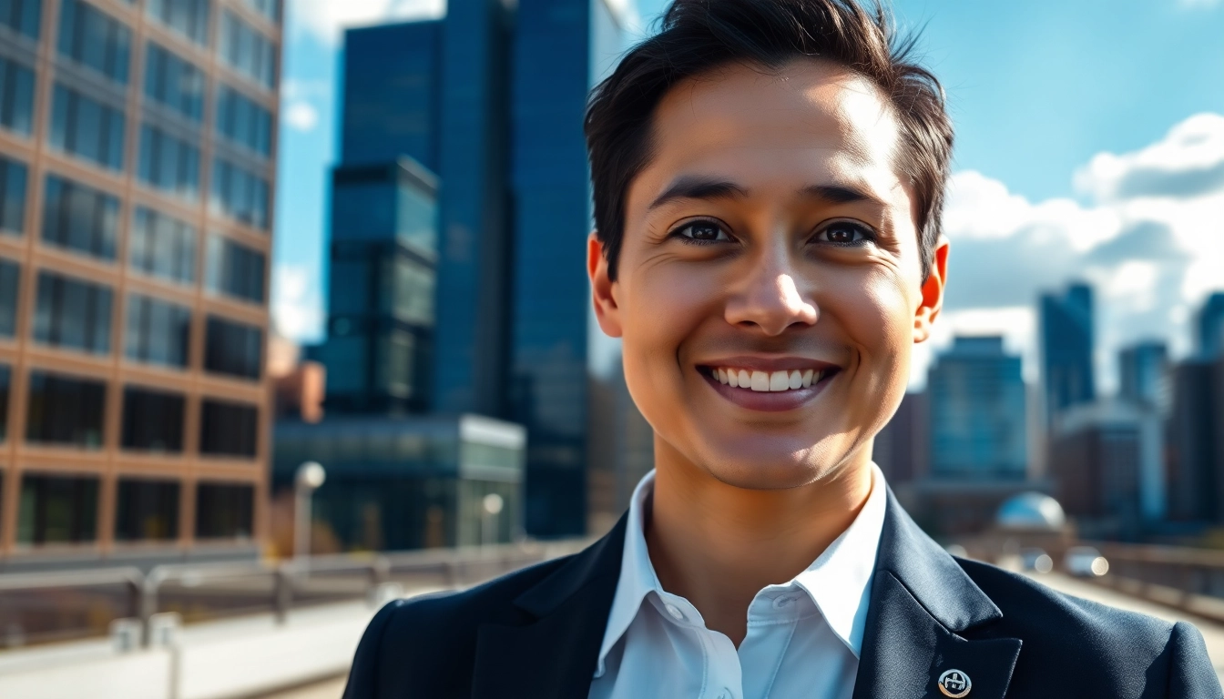 Capture Denver Corporate Headshots with an approachable business professional against the Denver skyline.